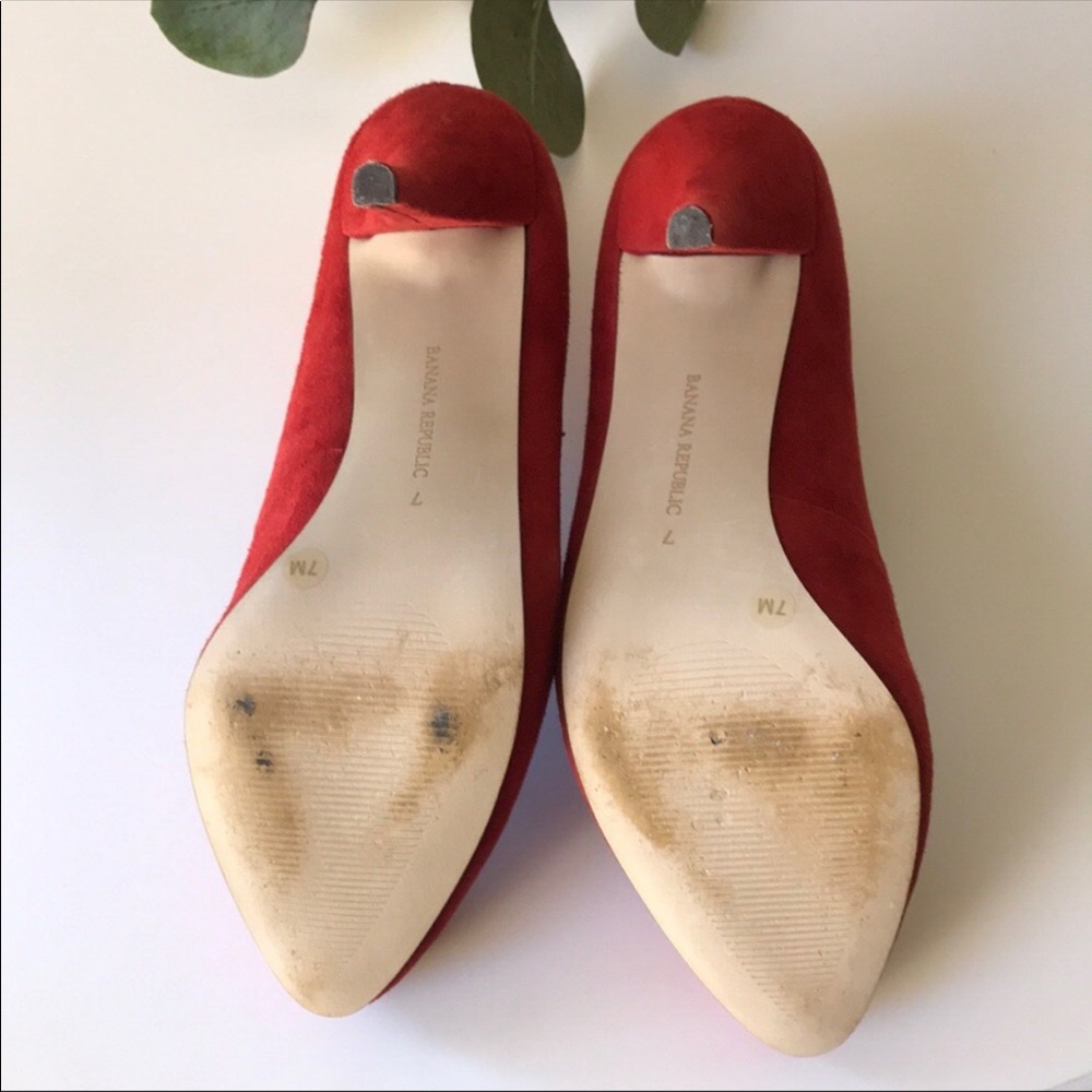 Banana Republic red shoes mad men collection